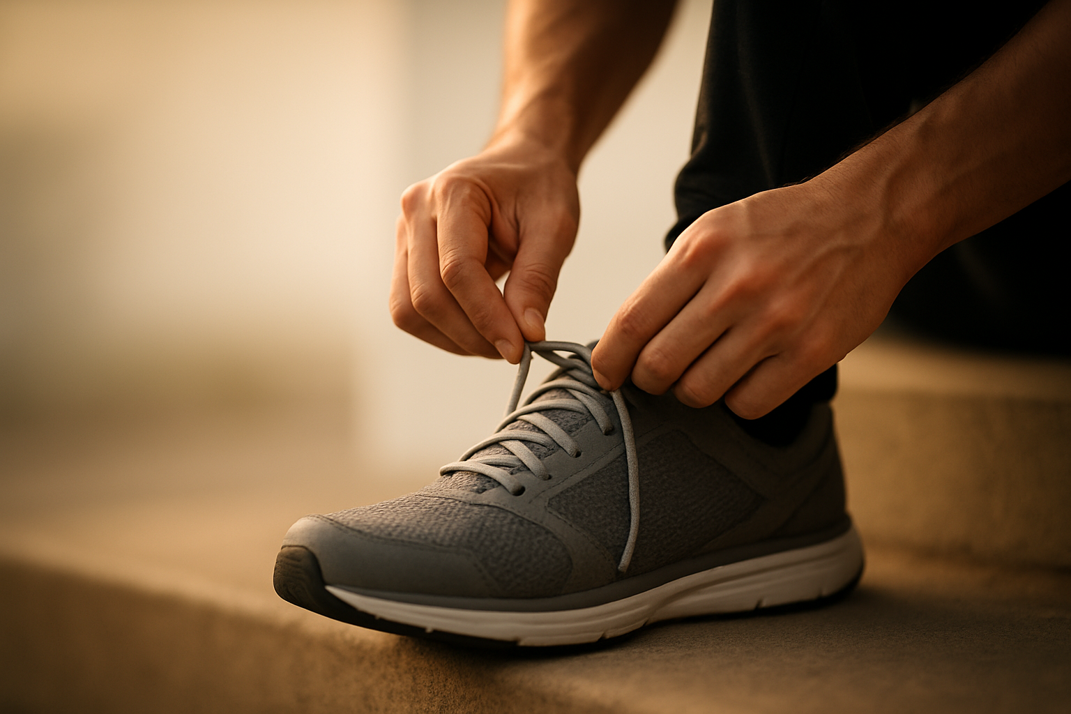 Lacing running shoes