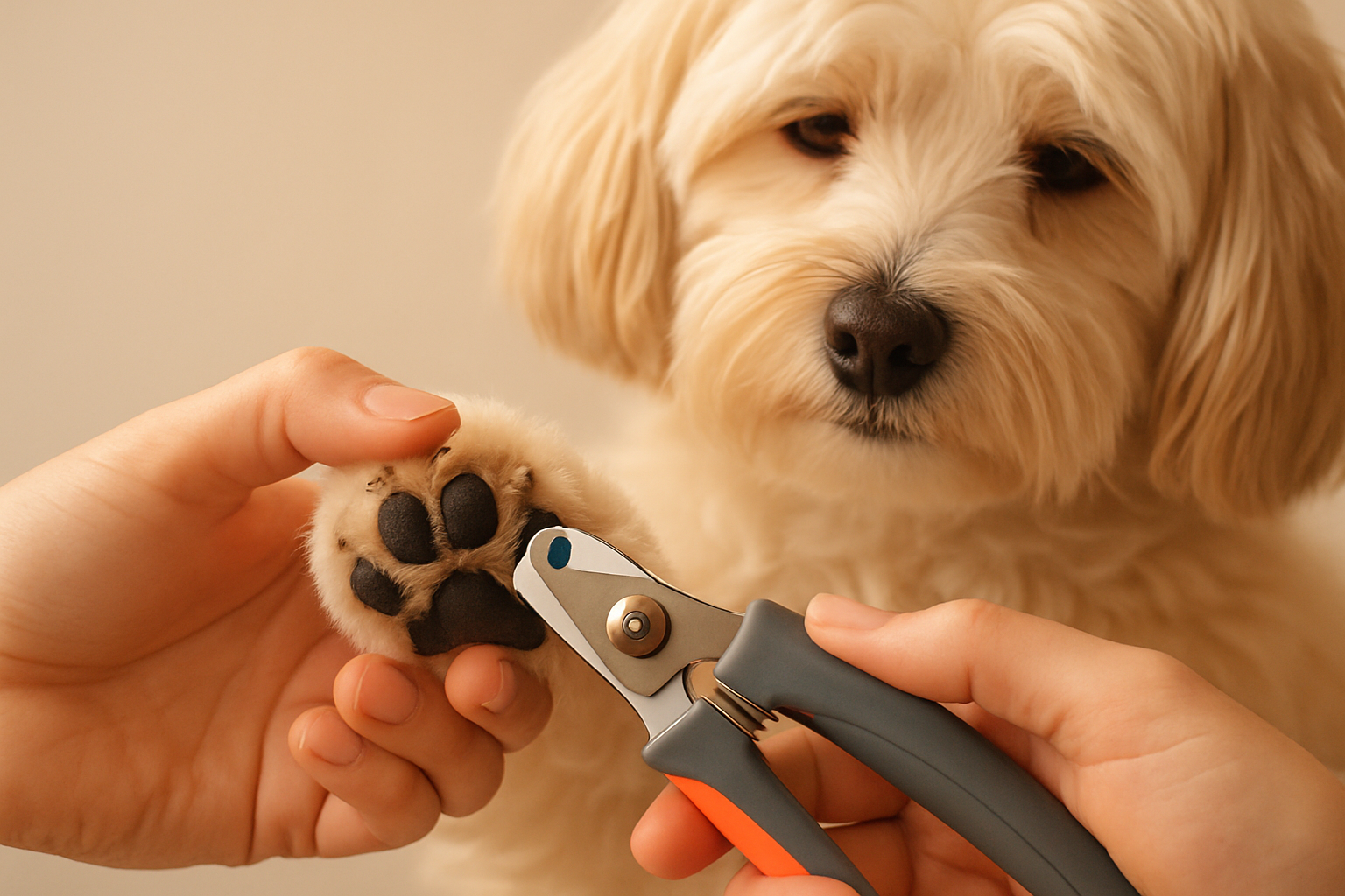 Havanese paw nail trimming