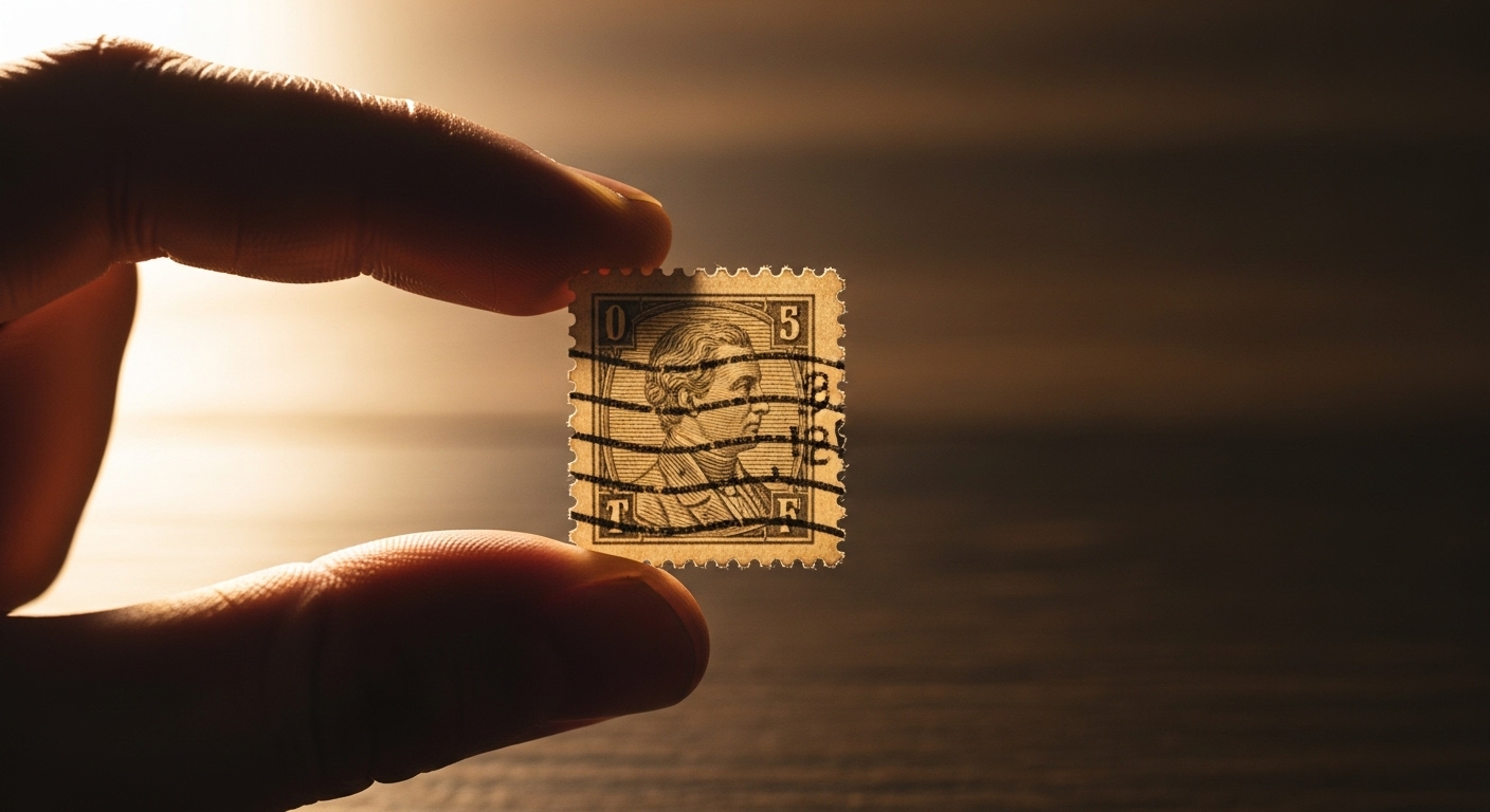 vintage stamp closeup